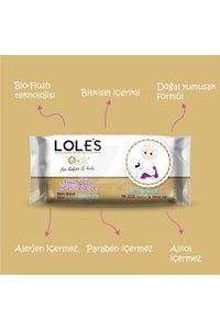 LOLE'S Flushable Islak Tuvalet Mendili Bebek ve Çocuk XL 48 Adet