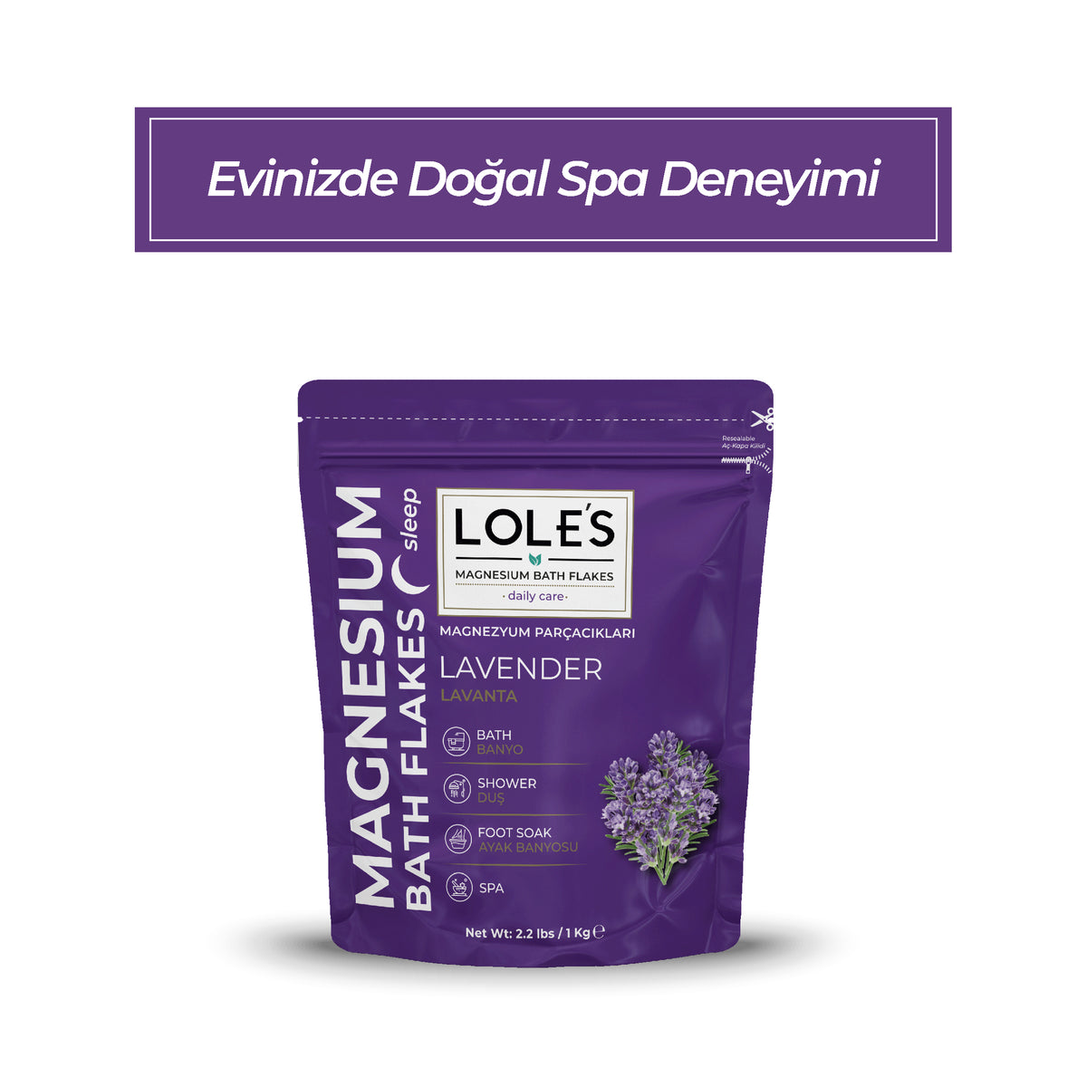 Lole's Magnezyum Banyo Tuzu Lavanta 1kg